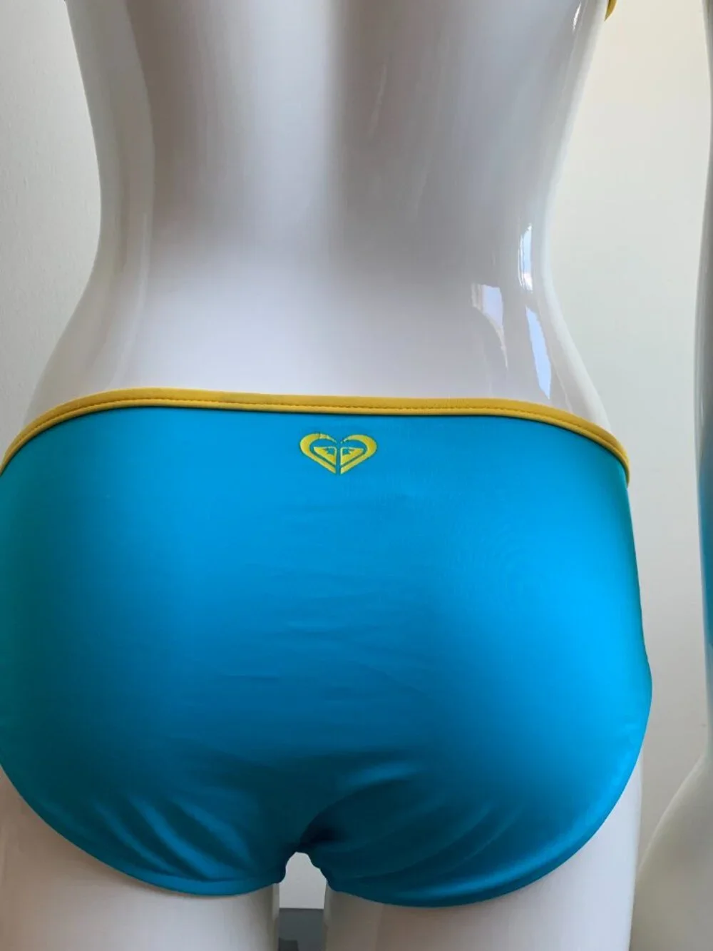 Roxy Girls logo swimwear turquoise blue sporty 2pc bikini set